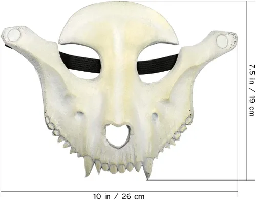 Miniatura 3 de Amosfun Máscara de cabeza de oveja para Halloween, calavera de oveja, máscara de cosplay, fiesta de Halloween, terror, accesorios de fiesta
