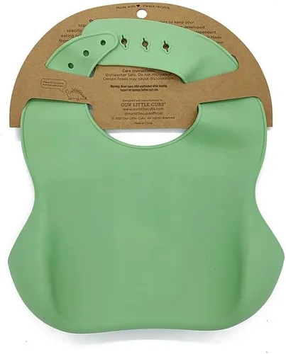Miniatura 7 de Baberos de silicona para bebés, ajuste ajustable, babero impermeable, suministros de alimentación para bebés