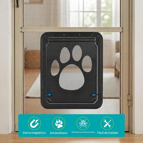 Miniatura 9 de Ownpets Puerta mosquitera para perros, Puerta mosquitera para mascotas con cierre, Puerta mosquitera magnética con cierre, Puerta mosquitera robusta