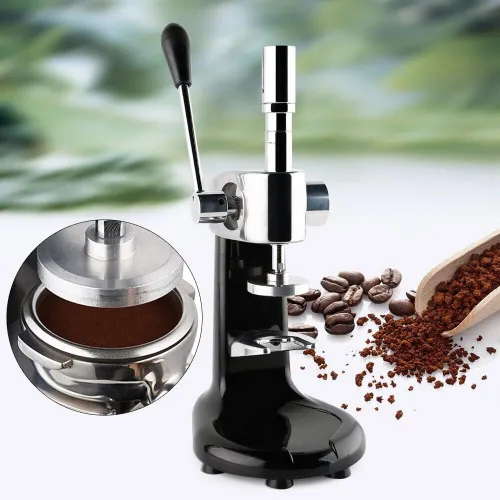 Miniatura 2 de Prensa de café manual, manipulación de café de acero inoxidable, máquina de prensado de polvo cuantitativo manual, prensa de frijoles con base