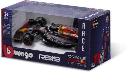 Miniatura 8 de Bburago 1:43 F1 RB19#1 Red Bull Racing Max Verstappen 2023 Champion Die Cast Nuevo Coche de aleación Fórmula 1 1/43 Modelo fundido a presión