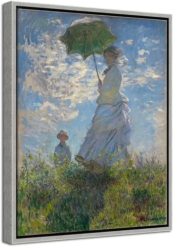 Miniatura 8 de Wieco Art Mujer con un parasol Madame Monet y su hijo Impresiones en lienzo Arte de pared de Claude Monet famosas pinturas al óleo clásicas