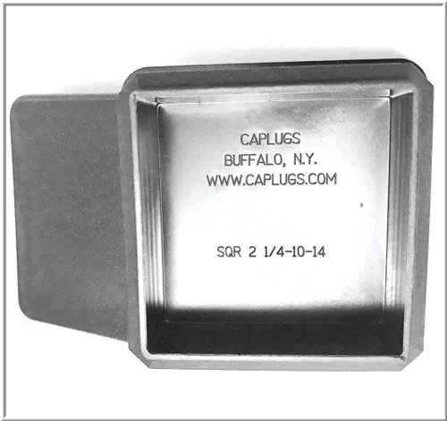 Miniatura 4 de Paquete de 10: (0.5 pulgadas (1/2 pulgadas), calibre 14-20, tapón cuadrado de plástico negro, tapa de extremo de tubo, insertos deslizantes