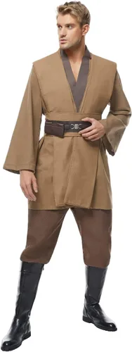 Miniatura 7 de CosplaySky Disfraz para adultos, túnica con capucha, uniforme de color marrón