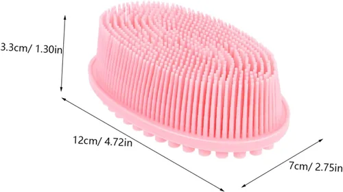 Miniatura 2 de 2 cepillos de baño de silicona de doble cara exfoliante suave para niños y niñas adultos para entrenamiento sensorial que promueve la unión