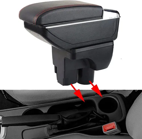Miniatura 3 de Caja de cuero del reposabrazos de la consola central del coche para Chevrolet Sail 2015 2016 2017 Auto Interior Parts reposabrazos caja de Beige