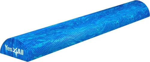 Yes4All Rodillo de espuma firme de EVA para estiramiento, medio rodillo de espalda de yoga para masaje muscular para pilates, yoga, equilibrio y