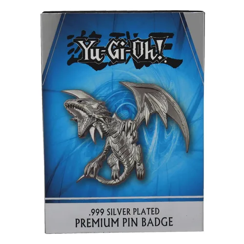 Miniatura 5 de Yu-Gi-Oh! Insignia de pin chapada en plata .999 de edición limitada Dragón blanco de ojos azules