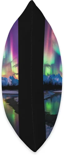 Miniatura 2 de Alaska Travel Souvenir Photo & Art Studio Hh River Alaska Landscape Aurora Borealis Northern Lights Vacay Merch - Almohada de 16 x 16 pulgadas