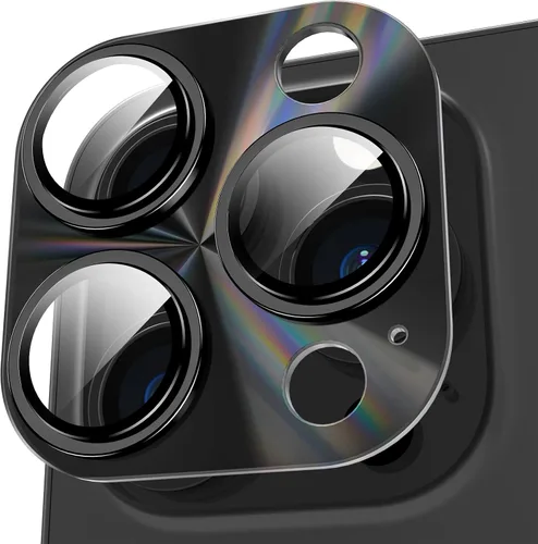 YWXTW Protector de lente de cámara para iPhone 15 Pro Max/iPhone 15 Pro, [gradiente láser de litografía] [fortalecimiento 5X] Protector de pantalla