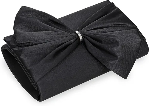 Miniatura 3 de CHARMING TAILOR Bolso formal de satén con lazo para mujer, bolso de embrague elegante para bodas, bailes, fiestas