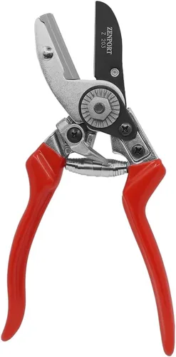 Miniatura 4 de Zenport Z203 Podadora resistente, acción de yunque, asas rojas, acero, 8.5 pulgadas