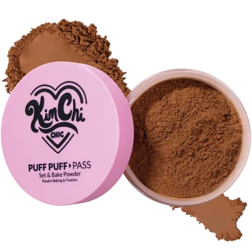 Miniatura 13 de Kimchi Chic Beauty Puff Puff Pass Set y polvo fijador Bake para maquillaje, borla de polvo facial suelto extra esponjoso, maquillaje facial suave