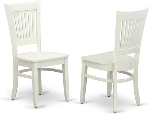 Miniatura 7 de East West Furniture VAC-BLK-W Vancouver Sillas de Comedor - Sillas con Respaldo de Listones y Asiento de Madera, Juego de 2, Roble