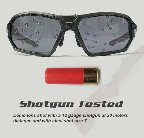 Miniatura 2 de HTS HUNTERSKY Ballistic Tactical ANSI Z87.1+ Impact Protection Anti Fog Shooting Glasses Military Grade Airsoft Range Verde Gris
