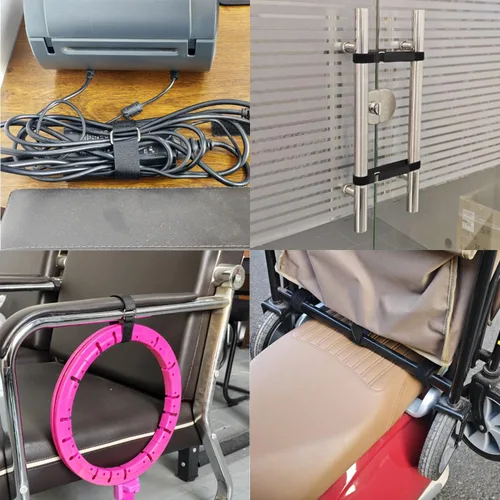 Miniatura 6 de Correa de cable de sujeción de gancho y bucle de 8, 12, 18, 24 y 30 pulgadas, paquete de 30 correas de sujeción de nailon reutilizables, correa