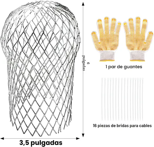 Miniatura 2 de Sankoly Paquete de 4 Protectores de Canalones Bajantes Filtro Colador de Aluminio Protectores Expandibles de Bajantes de Canalones Protectores