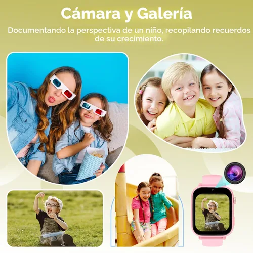 Miniatura 6 de Reloj inteligente 4G para niños y niñas con rastreador GPS, reloj inteligente para niños, llamada telefónica, videollamada SOS para niños, regalo