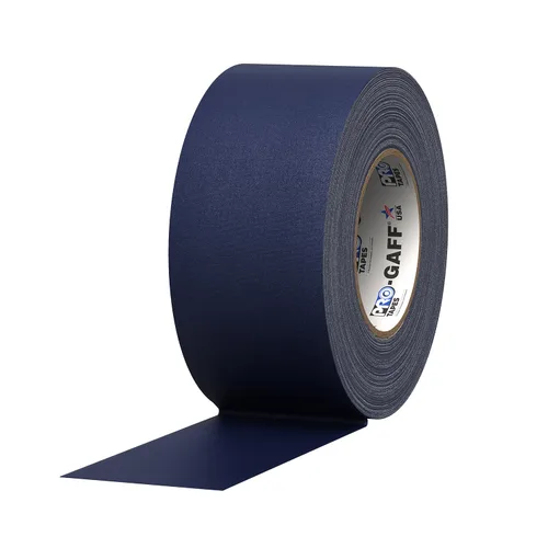 Miniatura 53 de Cinta Pro Gaff Gaffers de 1 pulgada de longitud de 55 yardas de longitud, color azul eléctrico mate. Cinta de alta resistencia de alta calidad