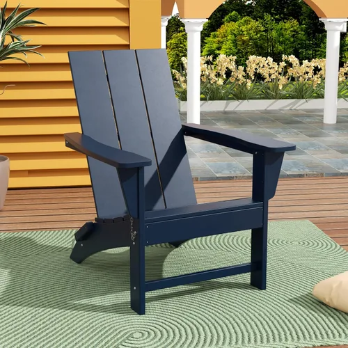 Miniatura 36 de WestinTrends Ashore - Silla plegable Adirondack moderna para exteriores (juego de 2), color marrón oscuro