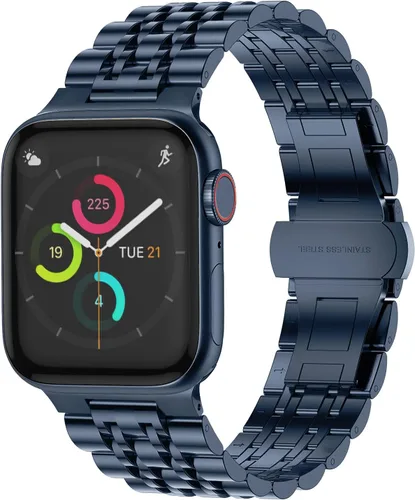 Tasikar Compatible con Apple Watch Strap de 1.929 in 1.811 in 1.772 in 1.732 in 1.654 in 1.614 in 1.575 in 1.496 in, correa de metal de acero