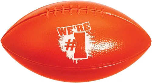 Miniatura 3 de Anderson's Juego de 10 pelotas deportivas de fútbol amarillo y negro con texto en inglés "We Number One", espíritu escolar, día de juego, artículos