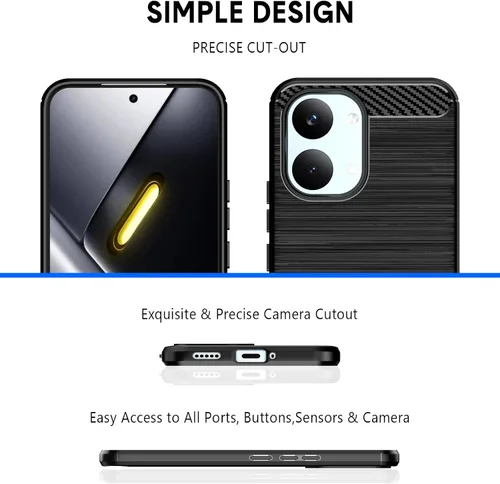 Miniatura 2 de Designed for Xiaomi Poco X8 Pro Max Case,Flexible TPU [Brushed Texture] [Anti-Slip] Shockproof Military Protection Bumper Phone Case,Slim Case Cover