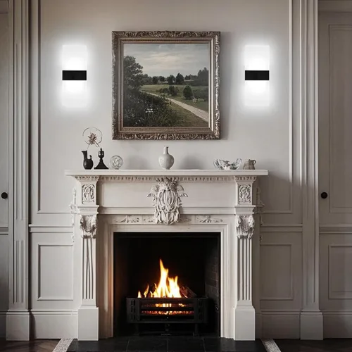 Miniatura 4 de Lightess Aplique de pared moderno regulable. Lámpara de pared de 12 W en negro, lámpara de pared interior de acrílico para dormitorio, sala