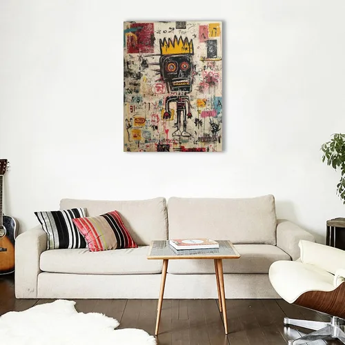 Miniatura 5 de GDSRGXC Lienzo de arte callejero contemporáneo, arte de pared, impresión de figura de corona de graffiti urbano, obra de arte abstracta moderna