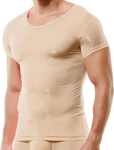 DTODWW Men's Undershirts Soft V Neck Short Sleeves T-Shirts Classic Tees for Men Slim Fit Sweat Shirts Solid Color Tops