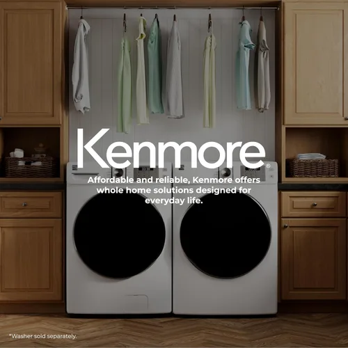 Miniatura 9 de Kenmore Secador de gas de carga frontal de 8.0 pies cúbicos - Protector antiarrugas con vapor Accela para reducir la estática y los olores - Secado