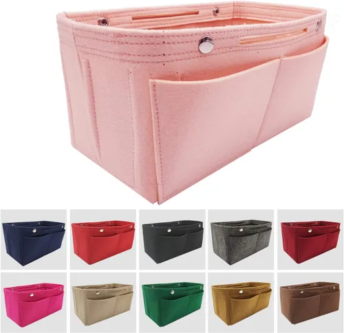 Miniatura 42 de LEXSION Organizador de fieltro para bolso – Bolsa de bolsillo múltiple en bolsa organizadora