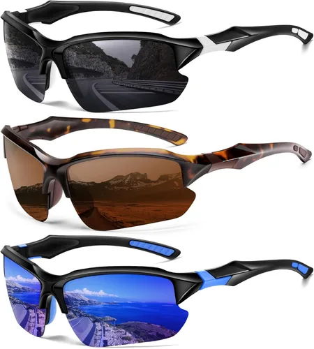 Miniatura 8 de Sports Polarized Sunglasses for Men Cycling Running Fishing UV Protection Sun Glasses Lightweight Half Frame Goggles