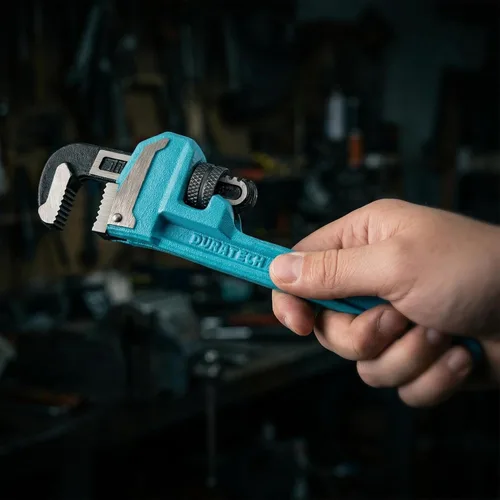 Miniatura 6 de DURATECH Llave de tubo de 8 pulgadas de gran capacidad, llave de fontanería ajustable, mango de hierro fundido maleable, supera el estándar GGG