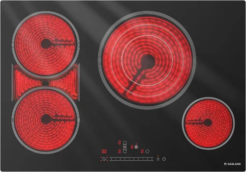 Miniatura 10 de GASLAND Estufa eléctrica de 12 pulgadas, 2 quemadores con certificación ETL, 3000 W con 16 niveles de potencia, placa de cerámica de 220 V, mantiene