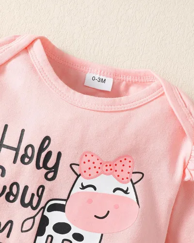 Miniatura 9 de Renotemy Conjunto de ropa para bebé recién nacida, mameluco con volantes, pantalones florales, lindo conjunto de ropa para bebé niña