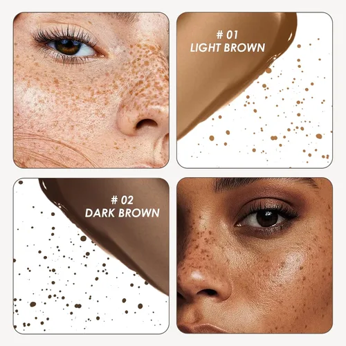 Miniatura 3 de KYDA Maquillaje líquido para pecas, pecas sintéticas resistentes al agua, aspecto natural, para construir, de larga duración, bolígrafo de punto