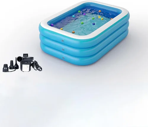 con bomba inflable gratis, piscinas familiares de tamaño completo, piscina inflable para niños, adultos, niños pequeños a partir de 3 años, al aire