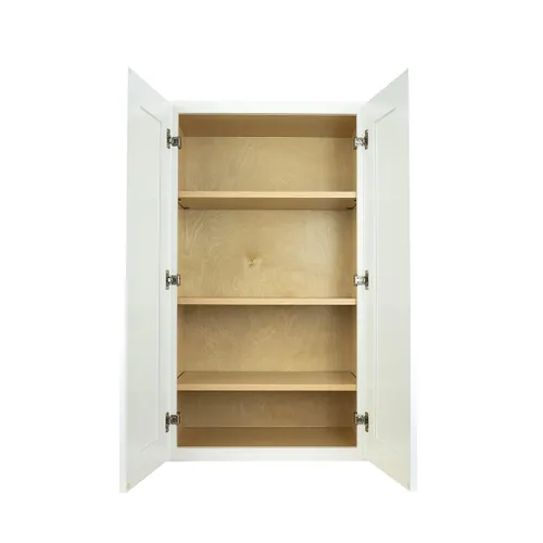 Hollywood Fabiani Design - Armario de cocina de pared de 27 pulgadas de ancho x 12 pulgadas de profundidad x 42 pulgadas de alto, color blanco,