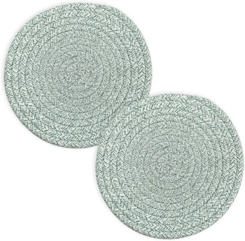 Miniatura 2 de Salvamanteles para platos calientes, ollas y sartenes, almohadillas calientes de 8 pulgadas, 5 piezas, soportes para ollas para cocina, tapete Verde