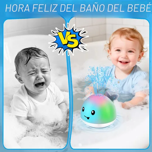 Miniatura 6 de Gigilli Juguetes de baño para bebés, juguetes de baño magnéticos recargables para niños de 1 a 3 años, bañera para niños pequeños, piscina, mesa