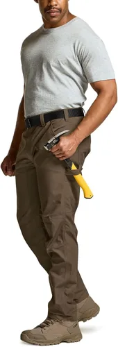 Miniatura 3 de CQR - Pantalones de trabajo Ripstop para hombres, pantalones tácticos repelentes al agua, para uso al aire libre, pantalones cargo rectos, EDC