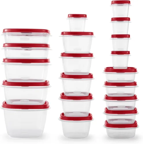 Rubbermaid Contenedores de almacenamiento de alimentos de 42 piezas con tapas