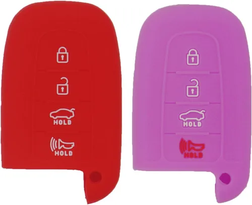 2 fundas protectoras de silicona suave para llavero de automóvil, para Hyundai Elantra Sonata Veloster Kia Sportage Soul Sorento Forte - Llavero de