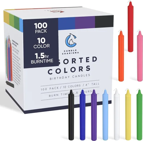 Miniatura 14 de Candle Charisma 100 Velas de Hechizo Blancas - Velas Chime de Parafina Sin Fragancia de 4", Sin Humo y Sin Goteo, Velas de Colores, 1.5 Horas