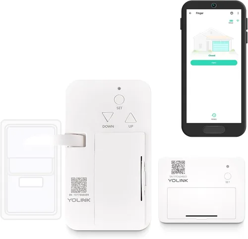 YoLink Abridor de puerta de garaje inalámbrico inteligente de mayor alcance del mundo de 1/4 de milla, control por aplicación, compatible con Alexa