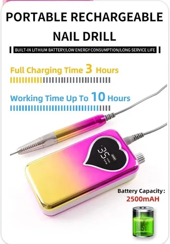 Miniatura 5 de Proveedores de uñas color degradado 35000RPM portátil y de escritorio sin escobillas silencioso máquina de clavo eléctrica