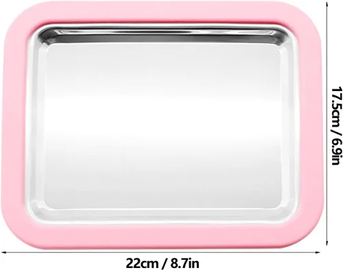 Miniatura 2 de Kit profesional para hacer helados enrollados con 2 raspadores y plato congelable, rollos de helado caseros fáciles de hacer, yogur congelado, Rosa
