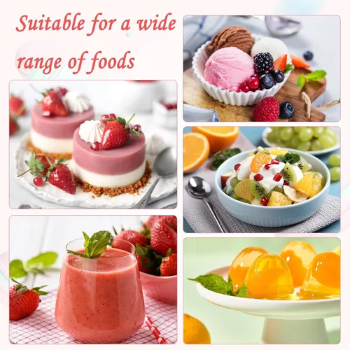Miniatura 6 de Paquete de 200 tazones de plástico para helado de 8.5 onzas, cuencos de plástico transparente para postre para helado, aperitivos, frutas, ensalada