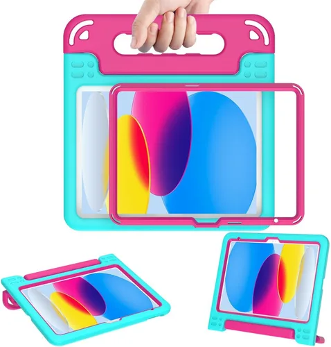 Miniatura 14 de AVAWO - Funda infantil para iPad de 10.9 pulgadas con protector de pantalla integrado, duradera, a prueba de golpes, ligera, con mango protector